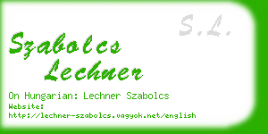 szabolcs lechner business card